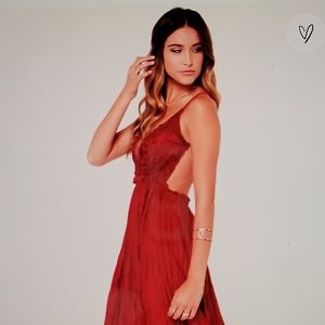 Lulus Snowy Meadow Crochet Bodice Maxi